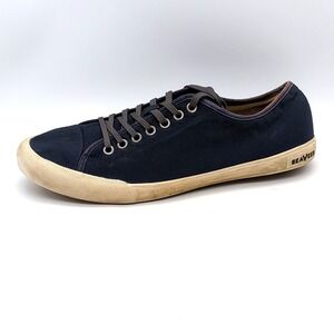 Seavees Shoes Mens Navy Blue 10 Navy Sneakers Army Issue Standard Nautical 73900